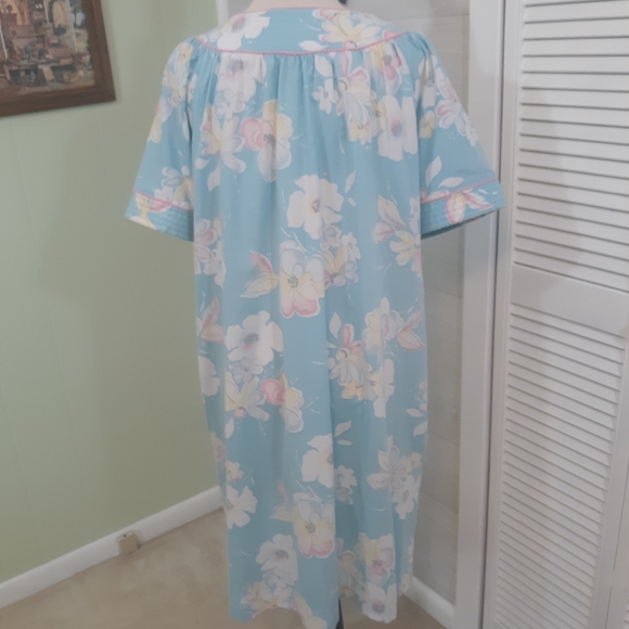 Lara Dee vintage floral gown robe sz large *6 - Picture 4 of 6